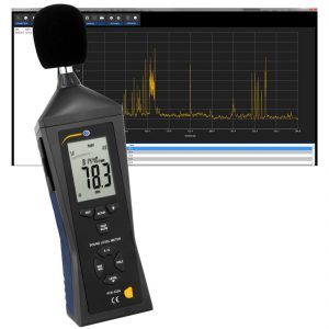 PCE 322A decibelmeter met Condensatormicrofoon A C datalogger alarm 2 3