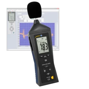 pce 322a decibelmeter met condensatormicrofoon (a & c) datalogger + alarm